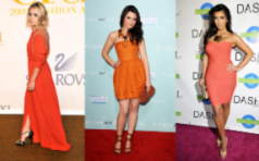 Оранжевое платье