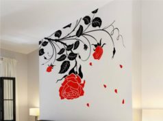 Трафареты цветов: декорирование стен