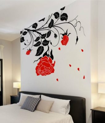 Трафареты цветов: декорирование стен